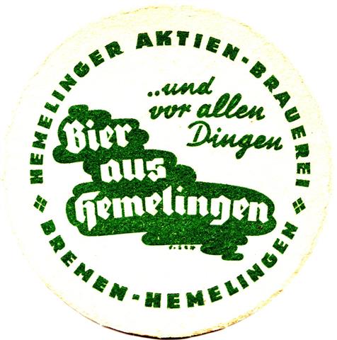 bremen hb-hb hemelinger und vor 1a (rund180-bier aus-gr�n)